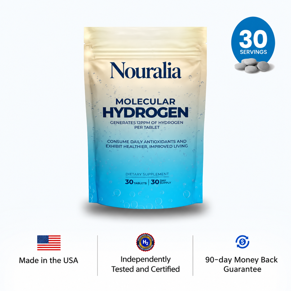 Molecular Hydrogen Tablets with Magnesium