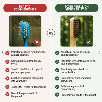 Natural Horse Bristle & Bamboo Toothbrush